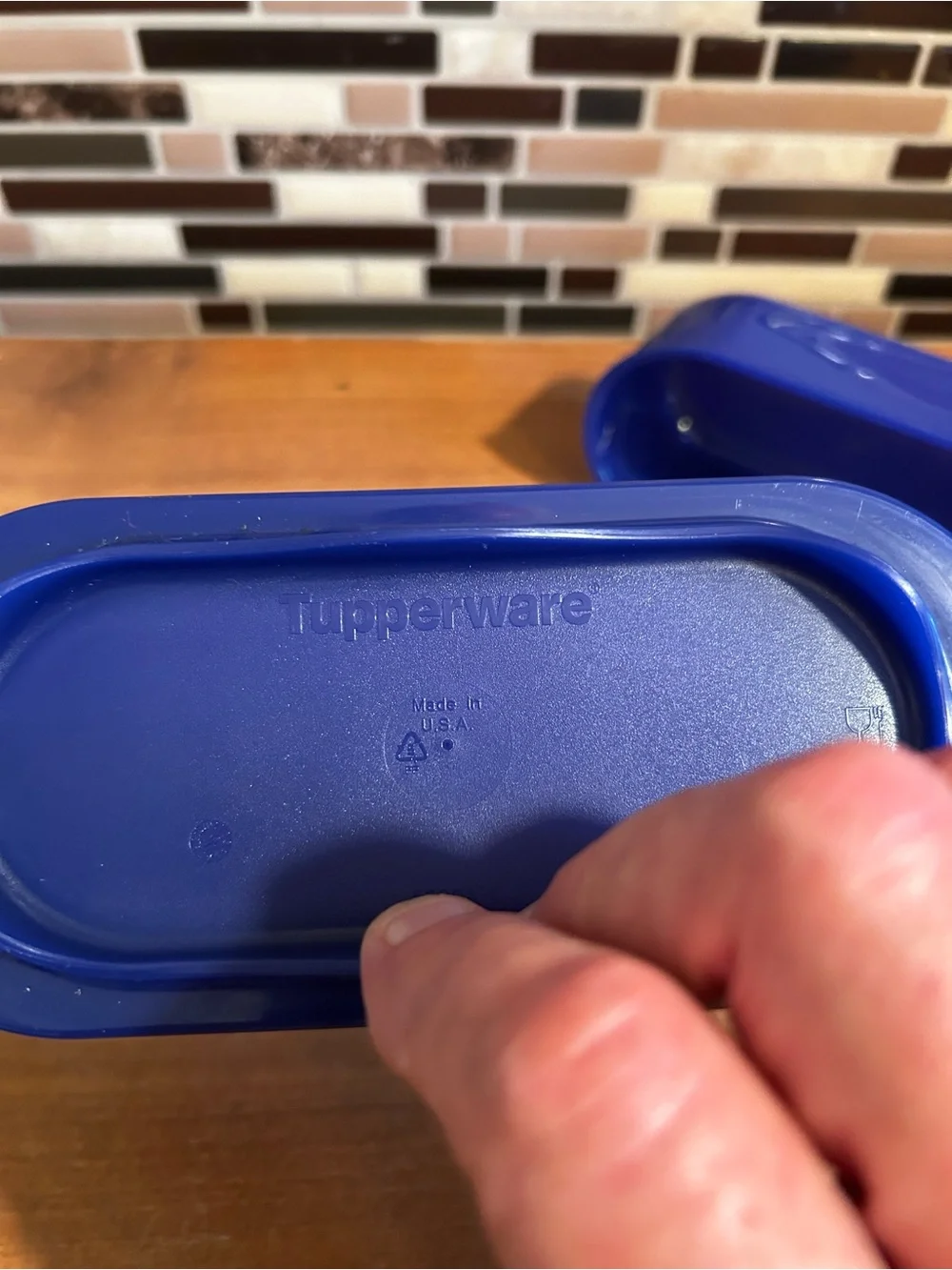 Vintage Tupperware Blue Butter Dish - Home Kitchen